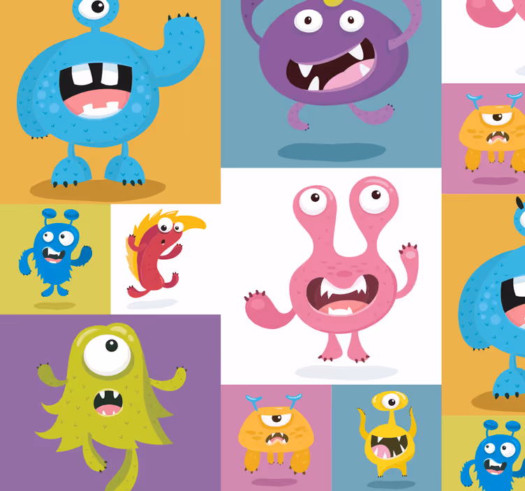 Estor enrollable infantil monstruos encantadores - TenVinilo