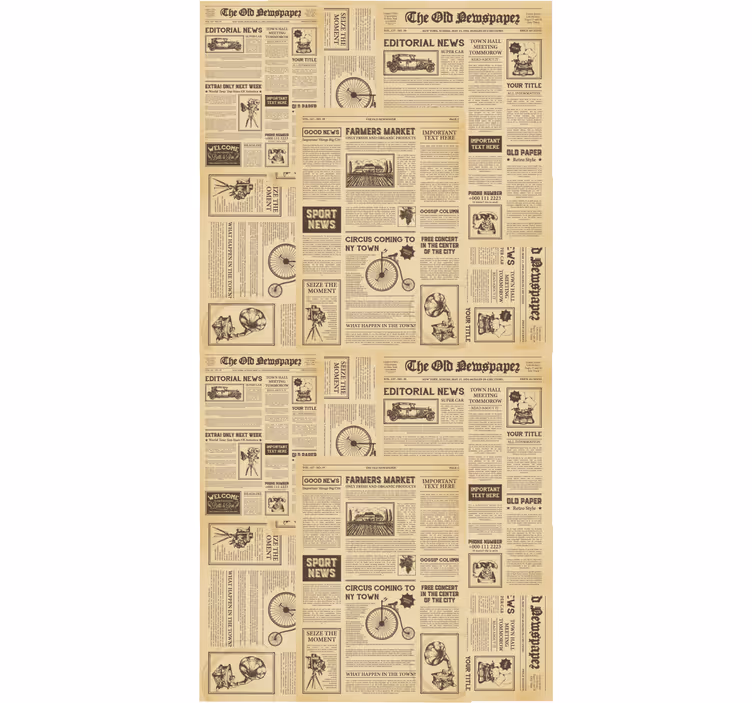 Estores enrollable oficina periódico americano vintage - TenVinilo