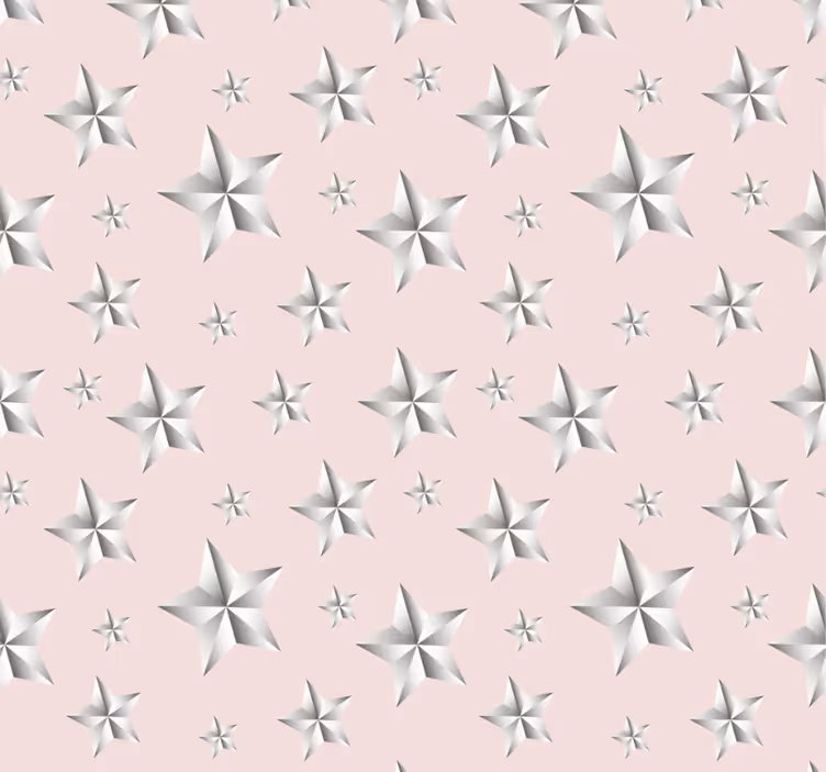 Estor enrollable juvenil estrellas blancas fondo rosa - TenVinilo