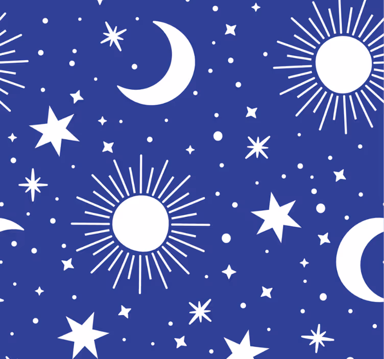 Estor enrollable juvenil estrellas y lunas azules - TenVinilo