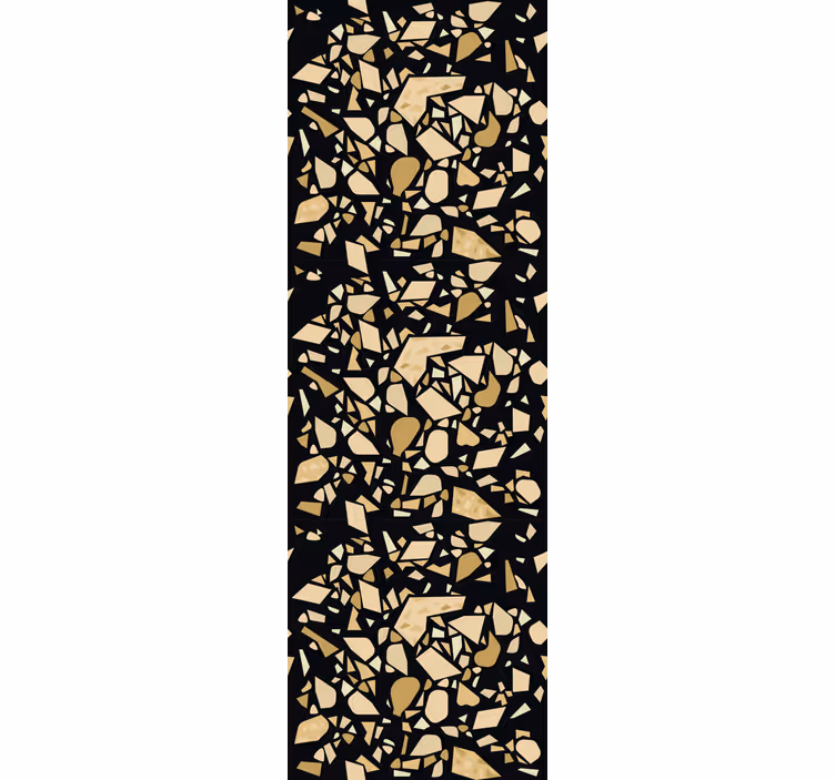 Estor enrollable moderno terrazzo estilo negro oro - TenVinilo