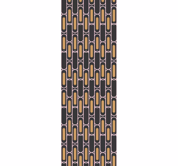 Estor enrollable moderno patrón geométrico vertical marrón y rosa - TenVinilo
