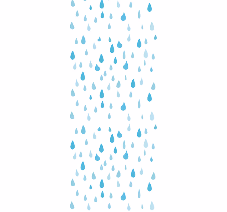 Estor enrollable moderno gotas de agua azul acuarela - TenVinilo