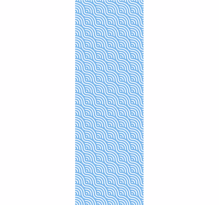 Estor enrollable moderno olas azules pequeñas - TenVinilo