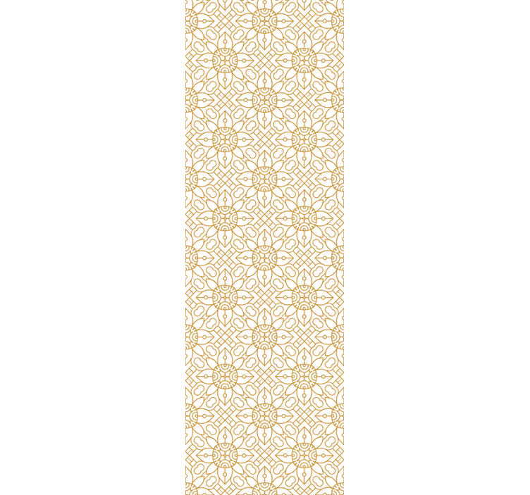 Estor enrollable moderno patrón floral blanco - TenVinilo