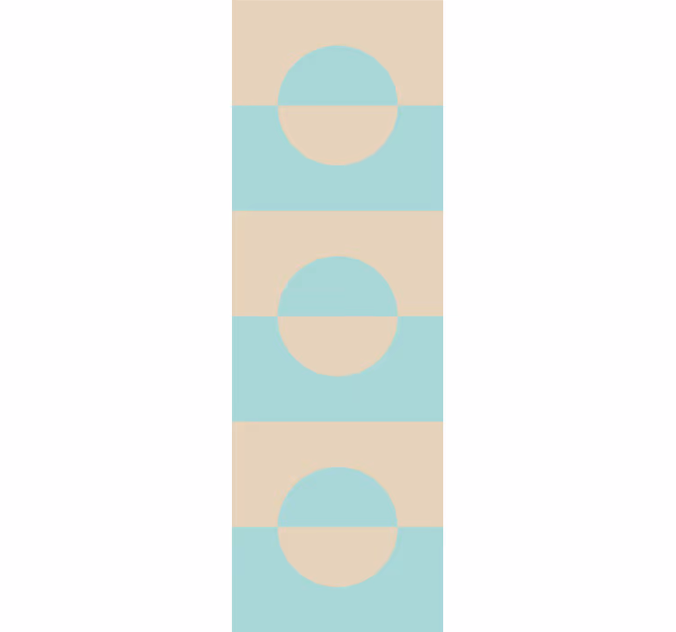 Estor enrollable moderno puntos azules y beige con cuadrados - TenVinilo