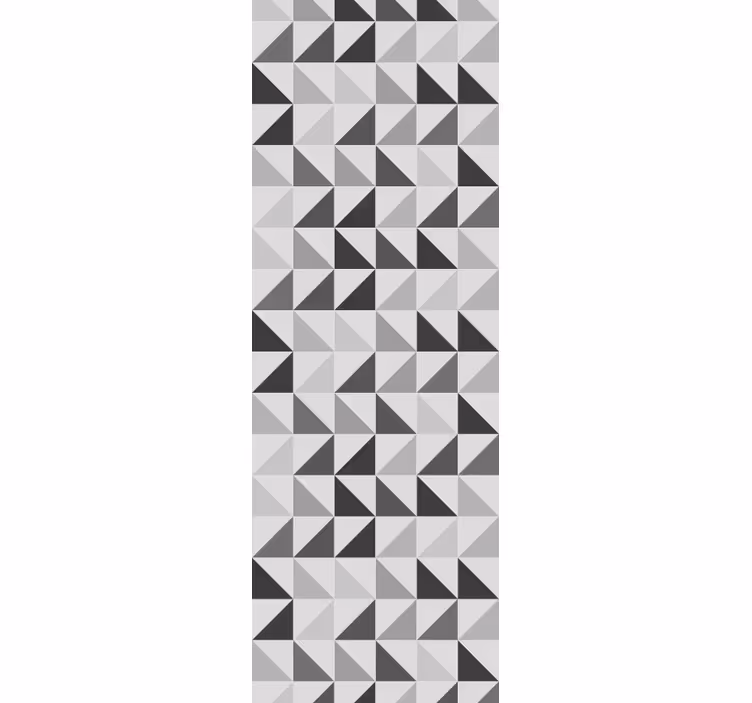 Estor enrollable gris triángulos geométricos - TenVinilo