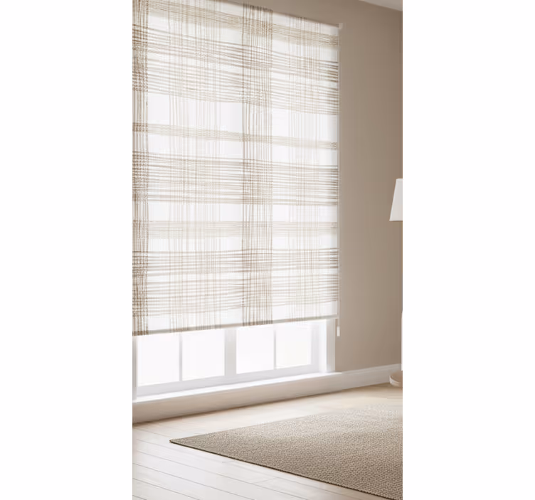 Estor enrollable beige motivo yute fino beige - TenVinilo