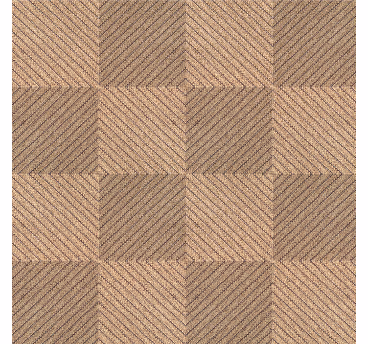 Estor enrollable beige patrón cuadrados de yute marrón - TenVinilo