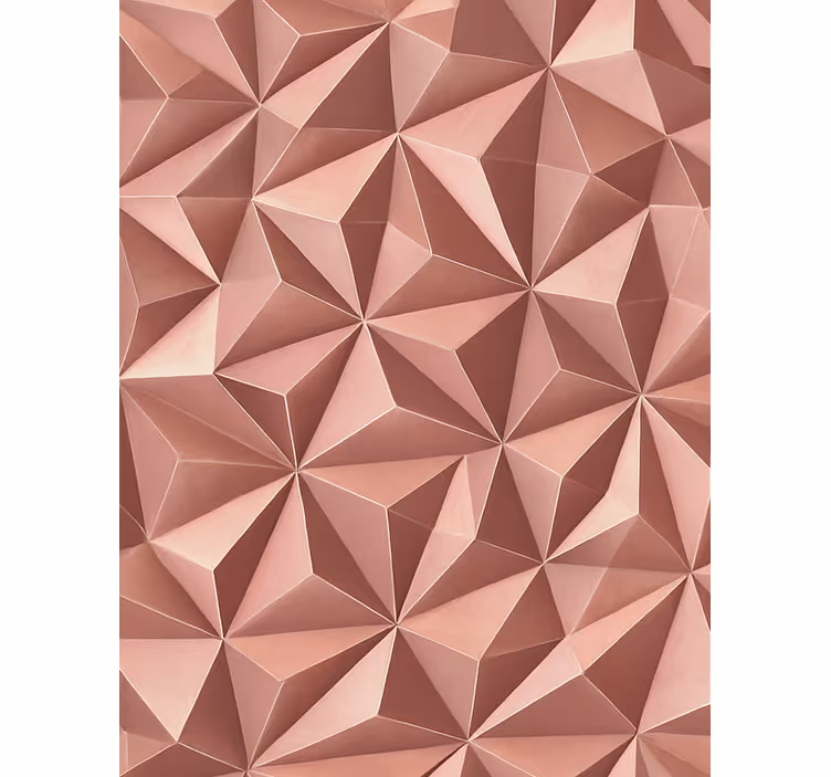 Estor enrollable rosa folio geométrico abstracto dorado - TenVinilo