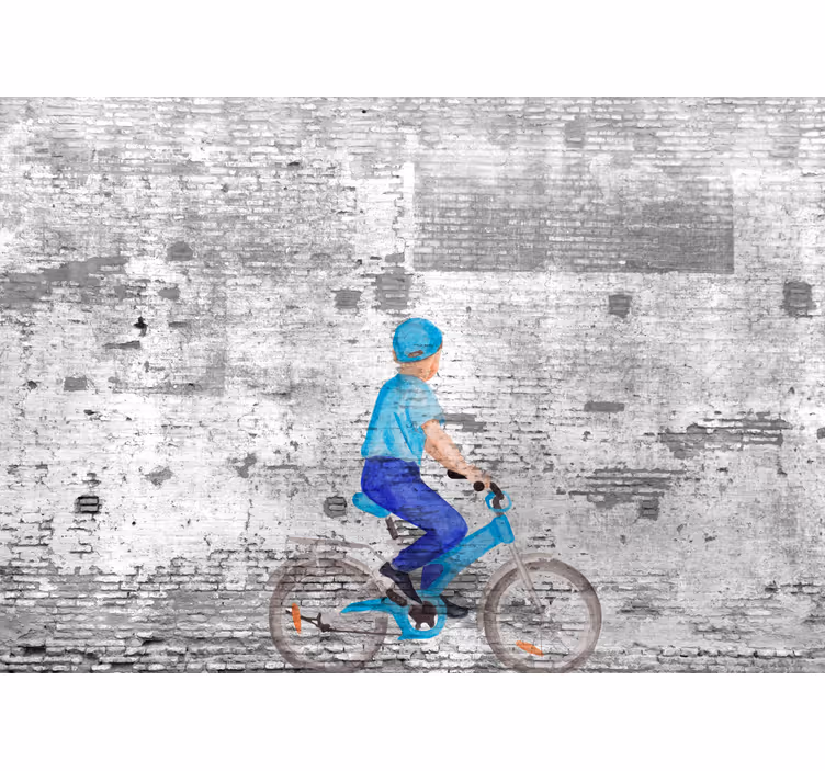 Estor enrollable cocina grafiti de niños en bicicleta - TenVinilo