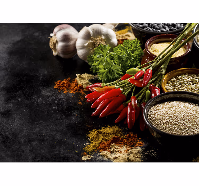 Estor enrollable cocina cocinar con especias - TenVinilo