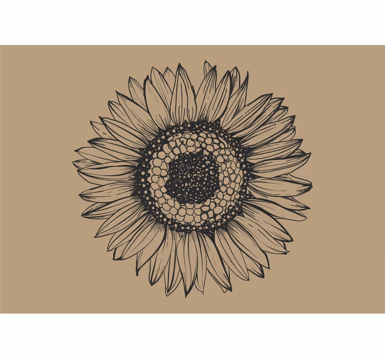 Estor enrollable cocina girasol beige - TenVinilo