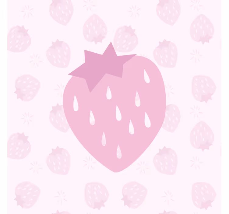 Estor enrollable cocina patrón de fresas en rosa - TenVinilo
