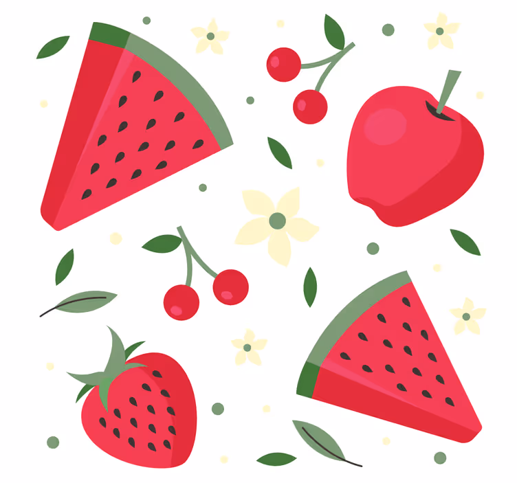 Estor enrollable cocina patrón de frutas variadas - TenVinilo