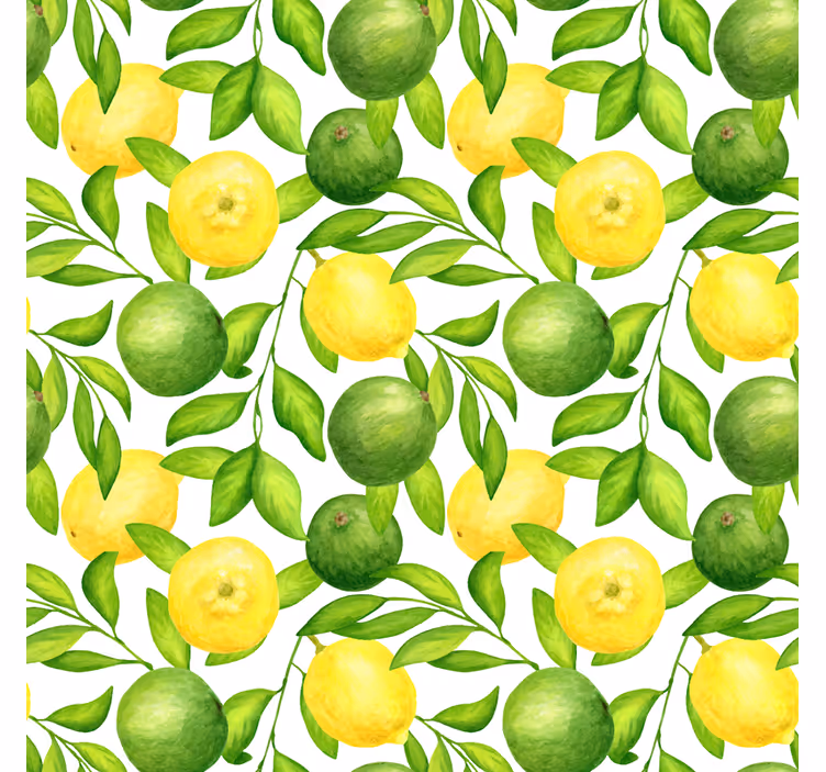Estor enrollable salón limones y limas - TenVinilo