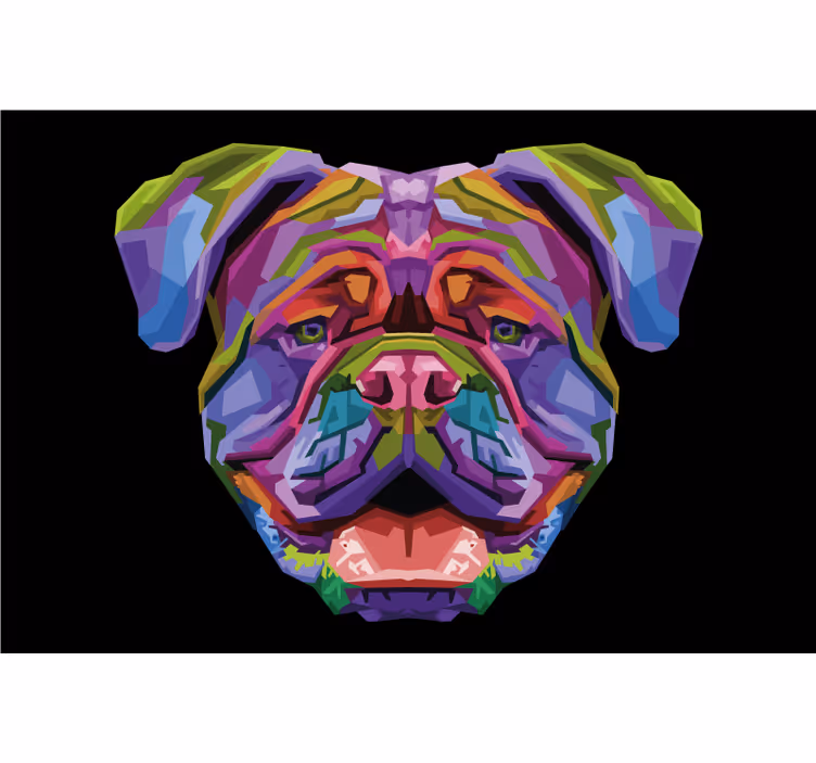 Estor enrollable salón perros modernos a todo color - TenVinilo