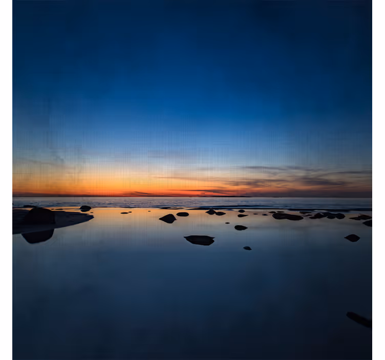 Estor enrollable salón atardecer nórdico en el mar - TenVinilo
