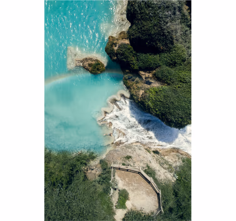 Estor enrollable salón conexión de lago y mar - TenVinilo