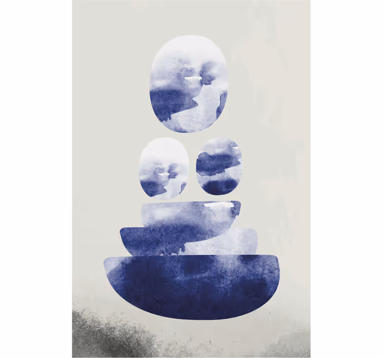 Estor enrollable salón forma azul - TenVinilo