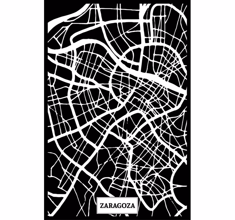 Estor enrollable salón mapa topográfico zaragoza - TenVinilo
