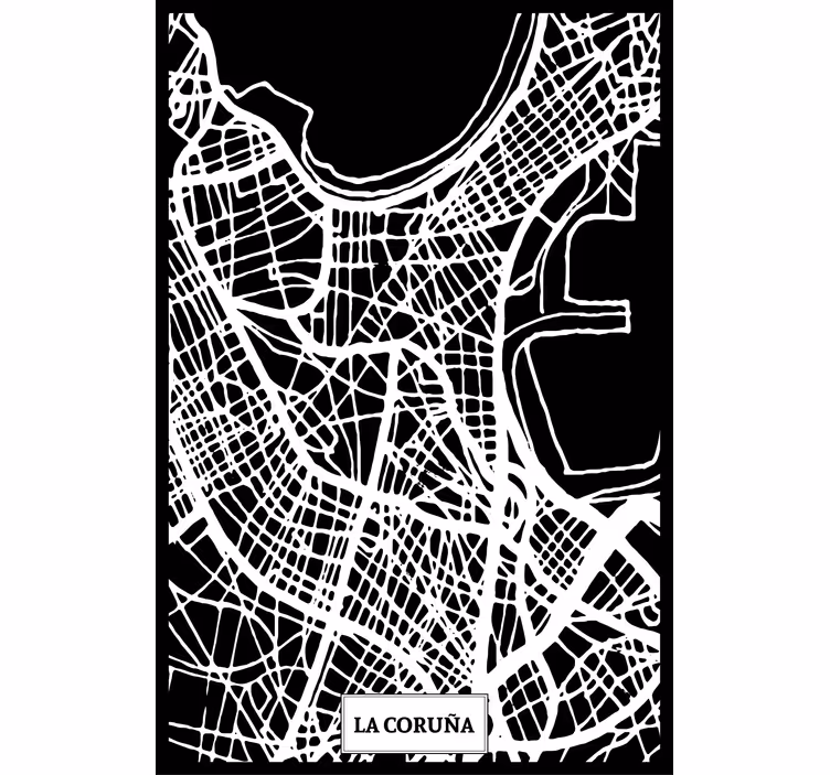 Estor enrollable salón mapa topográfico coruña - TenVinilo