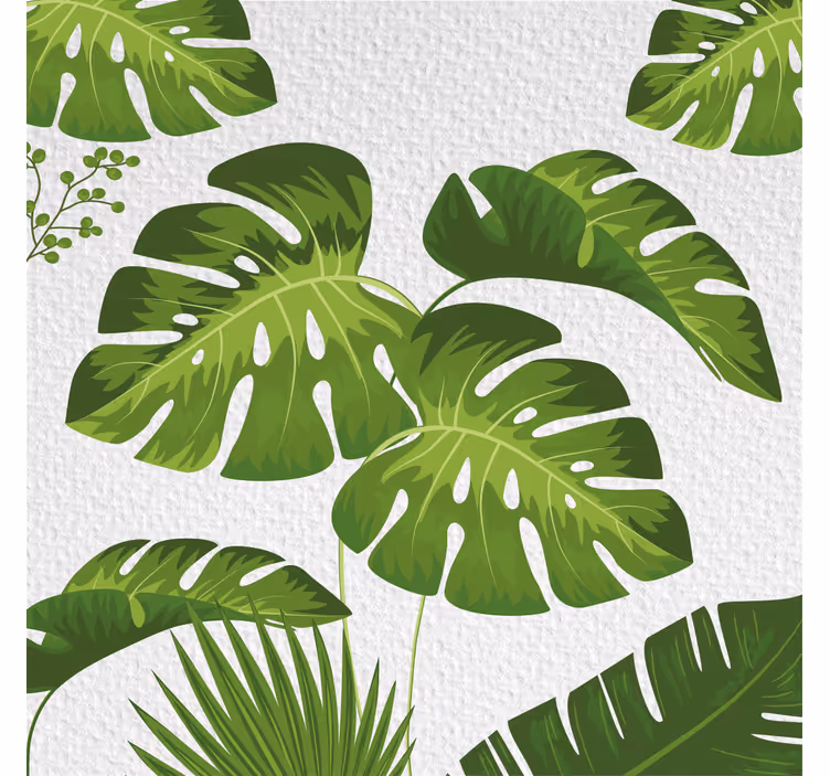 Estor enrollable salón hoja de monstera - TenVinilo