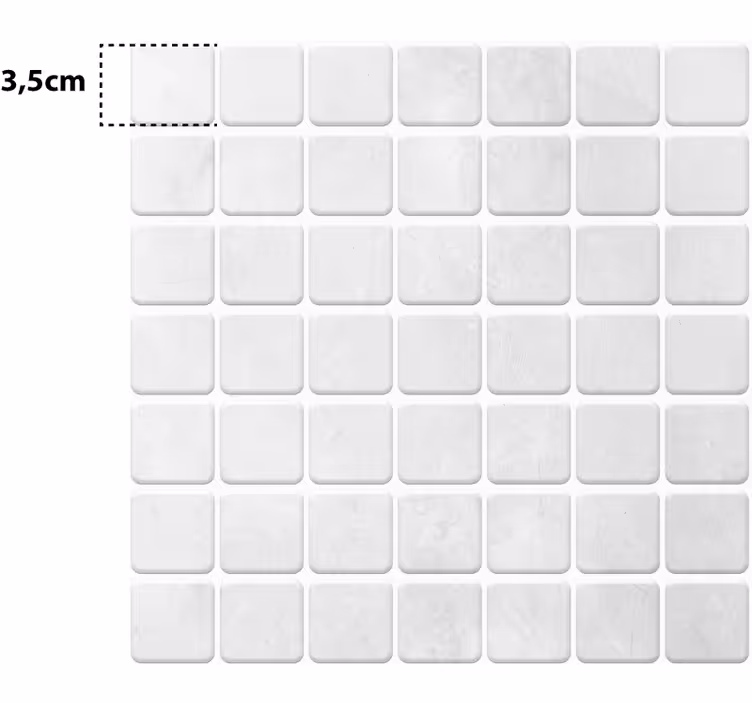 Estor enrollable blanco gresite malla blanca - TenVinilo