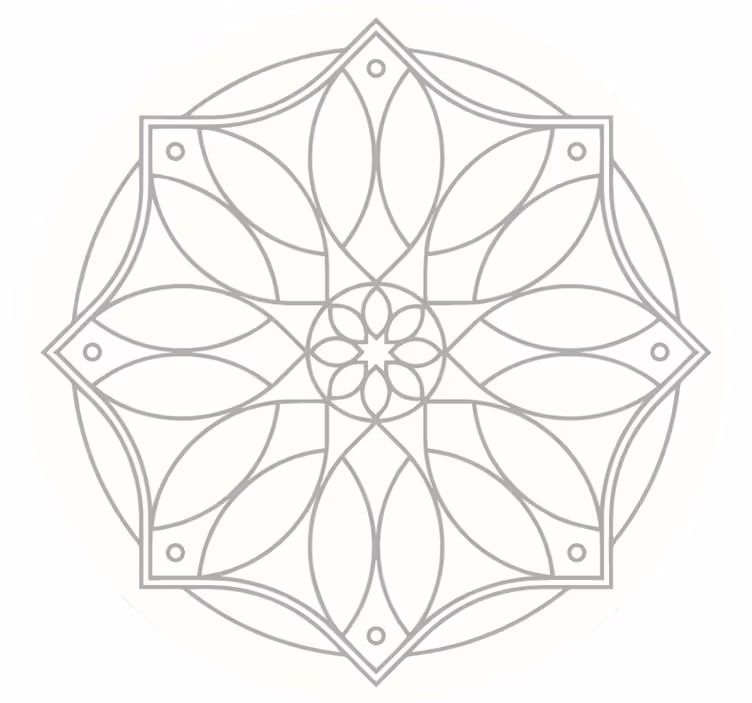 Estor enrollable blanco diseño mandala - TenVinilo