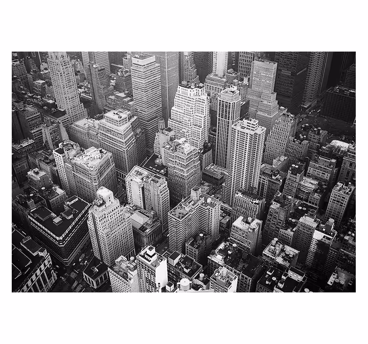Estor enrollable negro nueva york aérea blanco y negro - TenVinilo