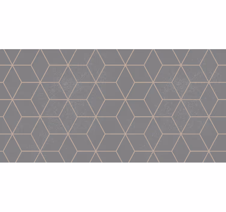 Estor enrollable gris con patrón hexagonal geométrico - TenVinilo