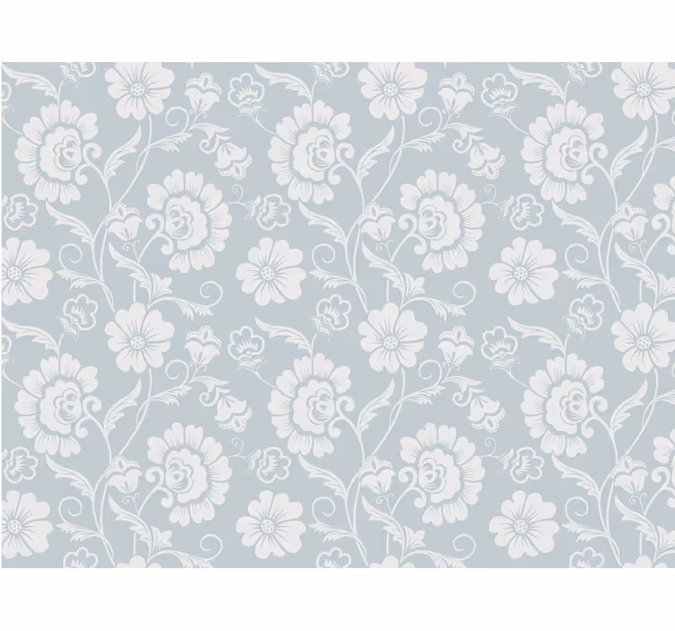 Estor enrollable gris patrón floral elegante - TenVinilo