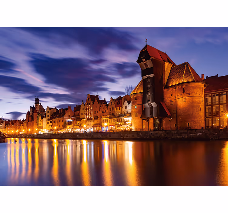 Estor enrollable azul gdańsk de noche - TenVinilo
