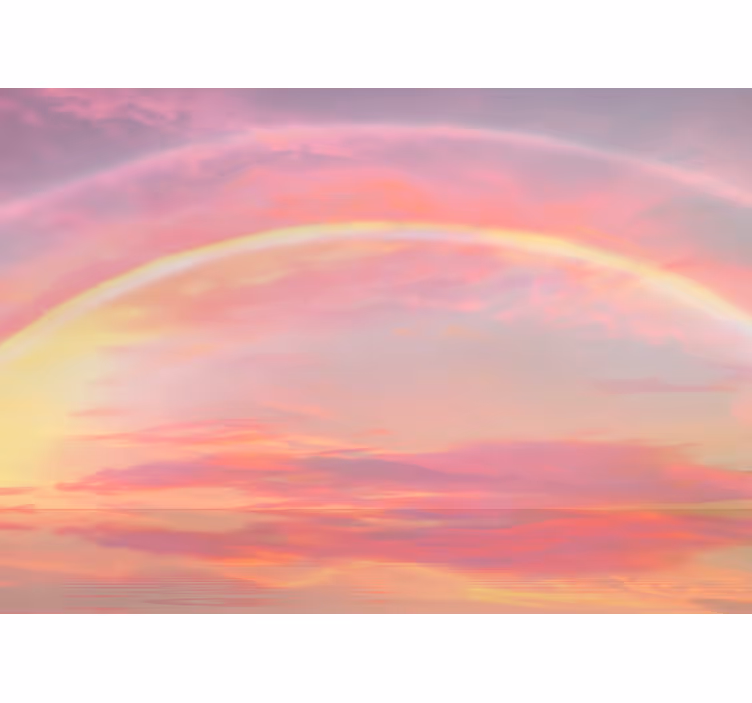 Estor enrollable rosa cielo rosa con arcoíris - TenVinilo