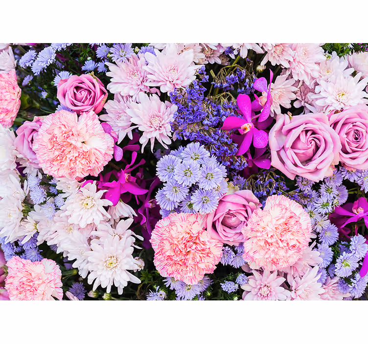 Estor enrollable rosa flores coloridas - TenVinilo