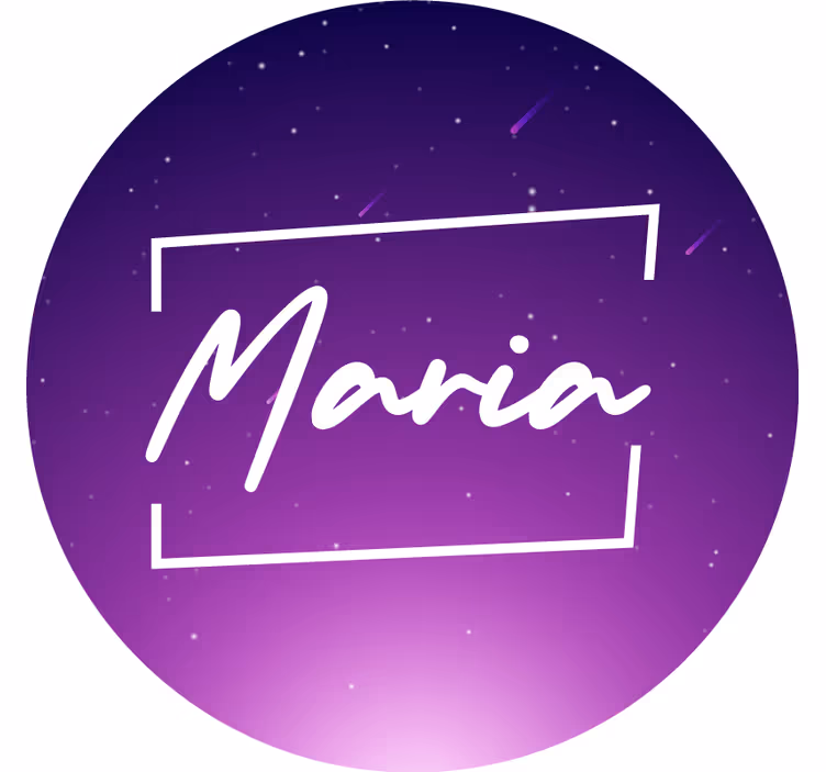 Estor enrollable morado galaxia púrpura con nombre - TenVinilo