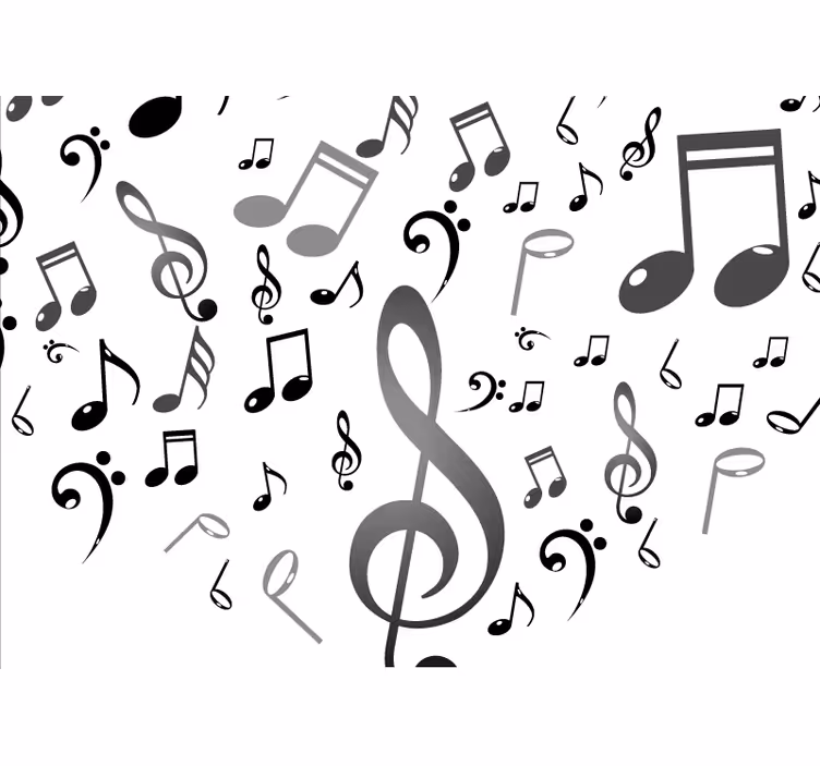 Estor enrollable salón notas musicales - TenVinilo