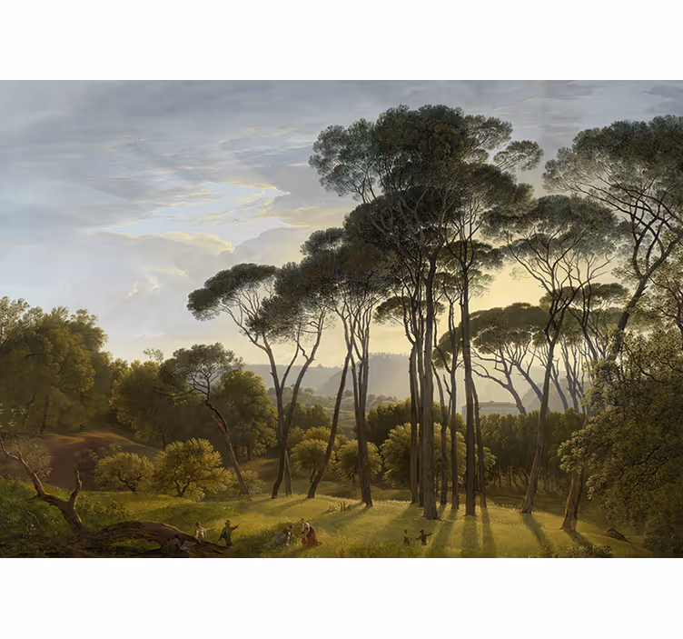 Estor enrollable salón paisaje forestal italiano - TenVinilo