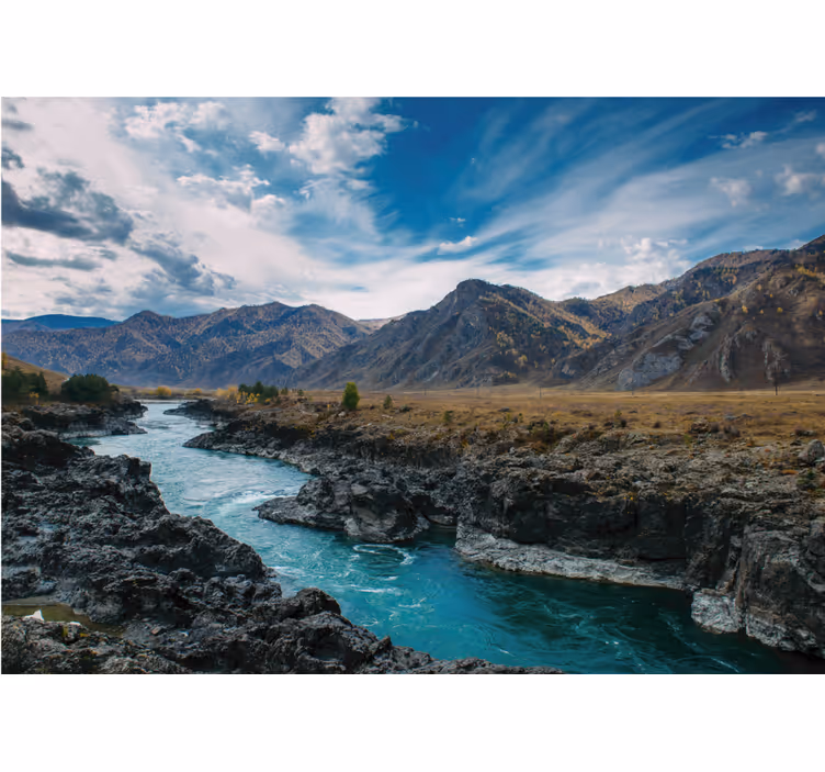 Estor enrollable salón río en los andes - TenVinilo