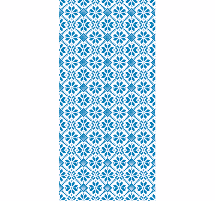 Estor enrollable azul motivo de azulejos - TenVinilo