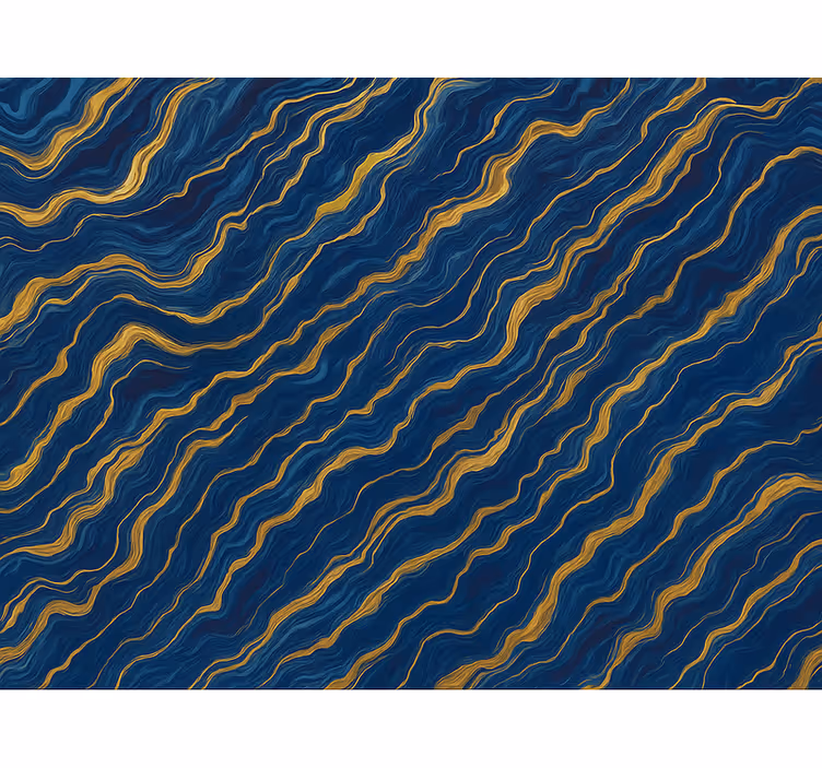 Estor enrollable azul mármol azul y dorado - TenVinilo