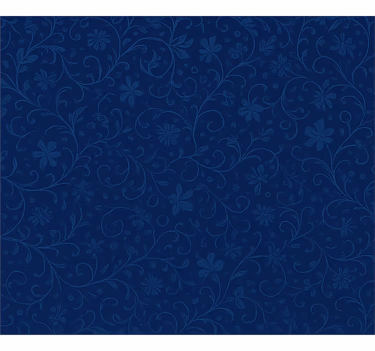 Estor enrollable azul con motivo de flores azules - TenVinilo
