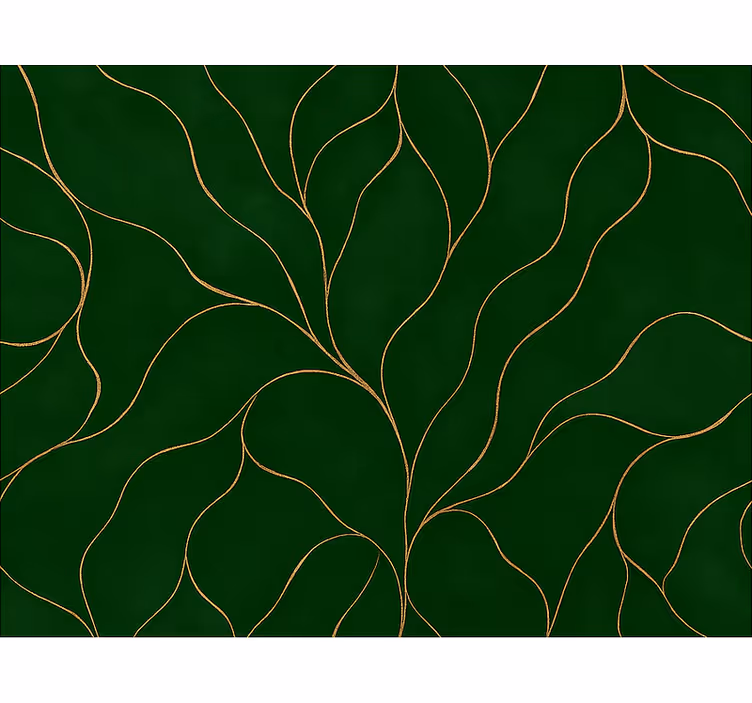Estor enrollable moderno textura de mármol verde y oro - TenVinilo