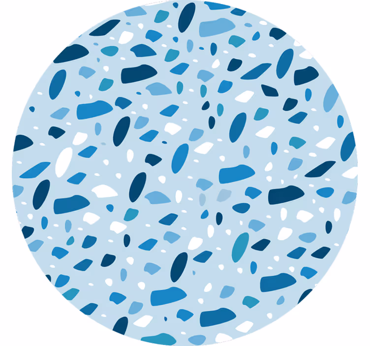 Estor enrollable azul textura terrazo azul - TenVinilo
