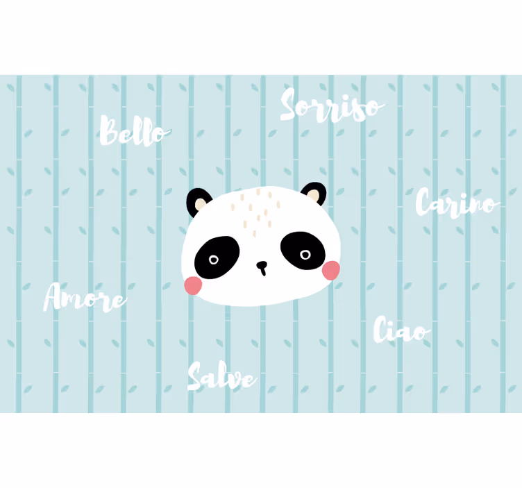 Estor enrollable azul panda en las nubes - TenVinilo