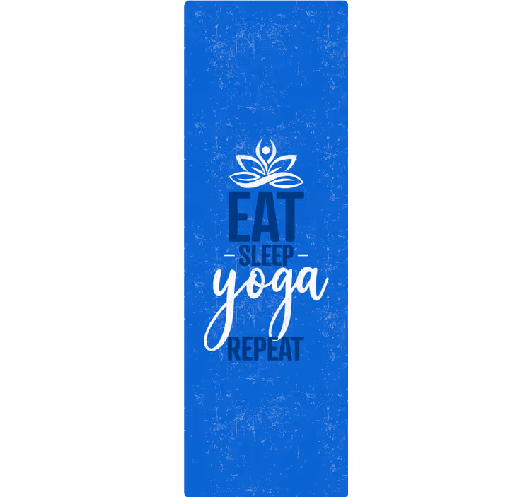 Estor enrollable azul comer dormir yoga repetir - TenVinilo
