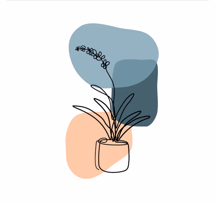 Estor enrollable salón diseño de orquídeas minimalista - TenVinilo