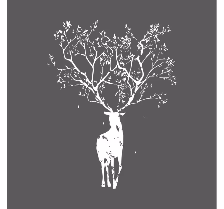 Estor enrollable salón ciervo en árbol - TenVinilo