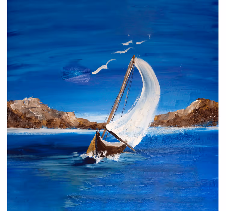 Estor enrollable salón barcos de vela - TenVinilo