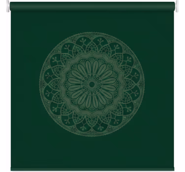 Estor enrollable verde patrón mandala verde - TenVinilo